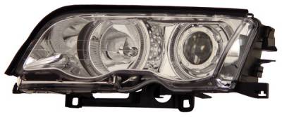 Anzo - BMW 3 Series 4DR Anzo Projector Headlights - with Halo Chrome - 121016