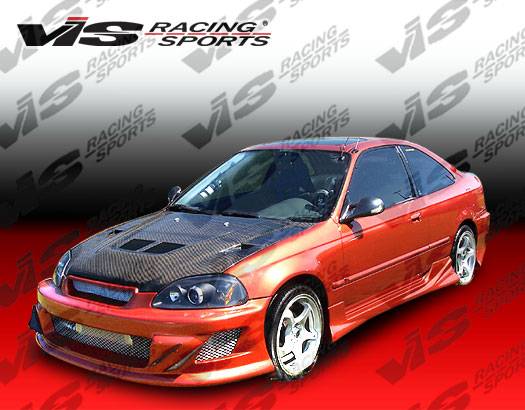 VIS Racing - Honda Civic 2DR VIS Racing Techno R-2 Full Body Kit - 99HDCVC2DTNR2-099