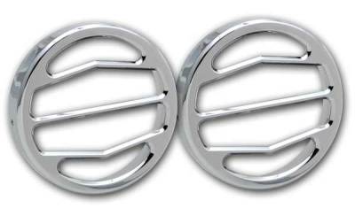 Pro-One - Pro-One Smooth Chrome Billet Driving Light Covers - Pair - H20043SC