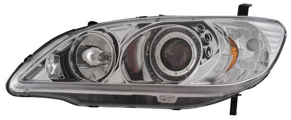 Anzo - Honda Civic 2DR & 4DR Anzo Projector Headlights - with Halo Chrome - 121060