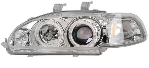 Anzo - Honda Civic HB Anzo Projector Headlights - with Halo Chrome - 1PC - 121065