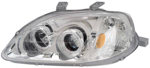 Anzo - Honda Civic Anzo Projector Headlights - with Halo Chrome - 121072