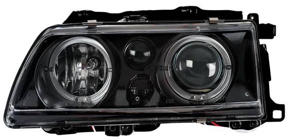 Anzo - Honda Civic Anzo Projector Headlights - with Halo Black - 121073