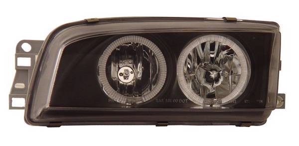 Anzo - Mitsubishi Mirage 4DR Anzo Headlights - with Halo - Black - 121104