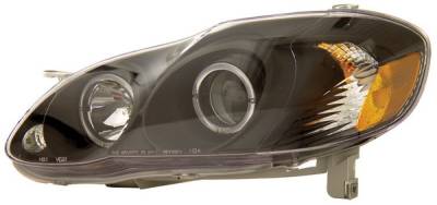 Anzo - Toyota Corolla Anzo Projector Headlights - with Halo Black - 121125