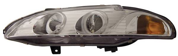 Anzo - Mitsubishi Eclipse Anzo Projector Headlights - with Halo - Chrome & Clear with Amber Reflectors - 121149