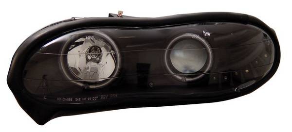 Anzo - Chevrolet Camaro Anzo Projector Headlights - with Halo - Black & Clear with Amber Reflectors - 121160