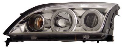 Anzo - Ford Focus Anzo Projector Headlights - with Halo - Chrome & Clear with Amber Reflectors - CCFL - 121168