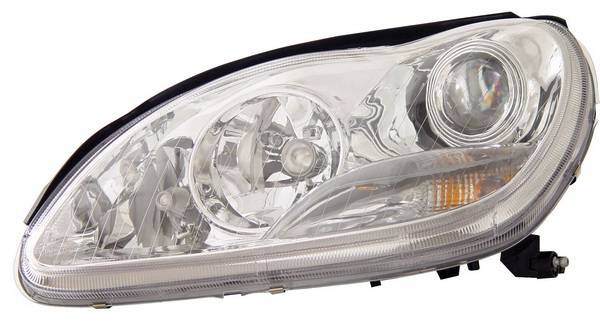 Anzo - Mercedes-Benz S Class Anzo Projector Headlights - HID with Halo - Chrome & Clear with Amber Reflectors - 121177
