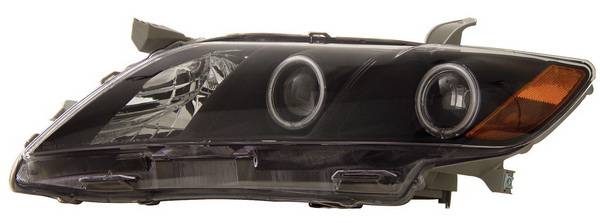 Anzo - Toyota Camry Anzo Projector Headlights - with Halo - Black & Clear with Amber Reflectors - 121181