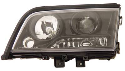 Anzo - Mercedes-Benz C Class Anzo Projector Headlights - Black - 121188