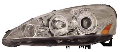 Anzo - Acura RSX Anzo Projector Headlights - with Halo Chrome & Clear - 121196