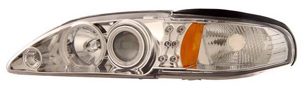 Anzo - Ford Mustang Anzo Projector Headlights - Chrome Clear with CCFL Halos - 1PC - 121203