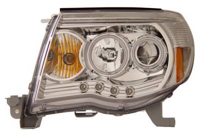Anzo - Toyota Tacoma Anzo Projector Headlights - Chrome & Clear with Halos - 121208