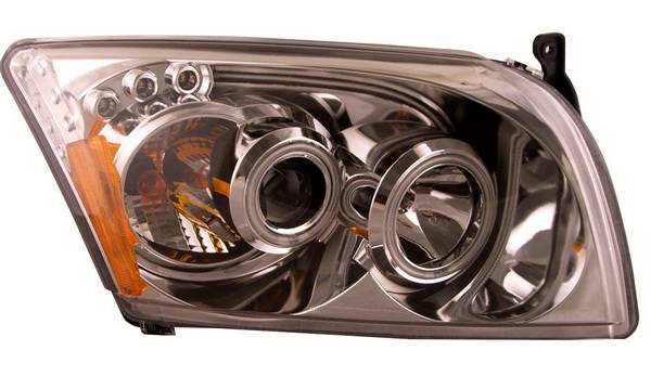 Anzo - Dodge Caliber Anzo Projector Headlights - Chrome & Clear Halos - CCFL - 121213