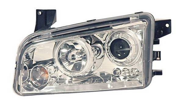 Anzo - Dodge Charger Anzo Projector Headlights - Halo Chrome & Clear - CCFL - 121217