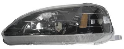 Anzo - Honda Civic Anzo Headlights - Gun-Metal & Crystal Clear - 121234