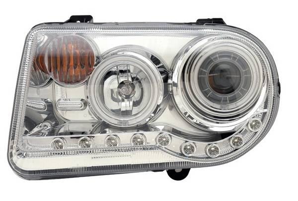 Anzo - Chrysler 300 Anzo Projector Headlights - G2 Halo Chrome & Clear Amber- CCFL - 121250