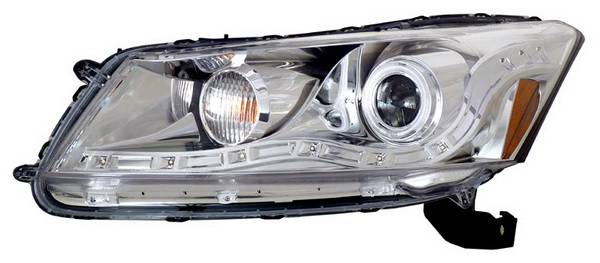 Anzo - Honda Accord 4DR Anzo Projector Headlights - Halo Chrome & Clear Amber- CCFL - 121253