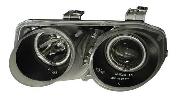 Anzo - Acura Integra Anzo Projector Headlights - Halo Black & Clear & Amber - CCFL - 121256