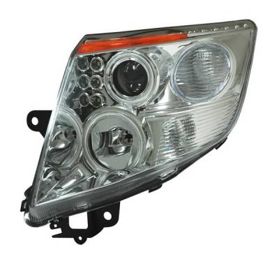 Anzo - Nissan Sentra Anzo Projector Headlights - Halo Chrome & Clear Amber- CCFL - 121257