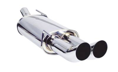 Vibrant - Stainless Steel Rear Section Exhaust Piping with Dual DTM Tips - 1714