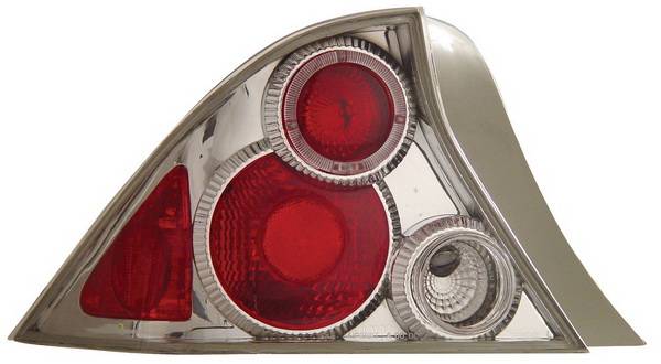 Anzo - Honda Civic 2DR Anzo Taillights - with Halo - Chrome - 221045