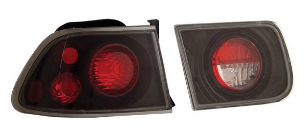 Anzo - Honda Civic 2DR Anzo Taillights - Black - 221062