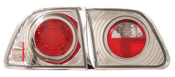 Anzo - Honda Civic 4DR Anzo Taillights - Chrome - 221066