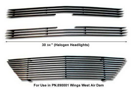 Wings West - Chevrolet Blazer Wings West Billet Grille Set - 3PC - 302010