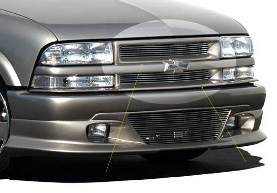 Wings West - Chevrolet S10 Wings West Polished Upper Billet Grille - 302008U