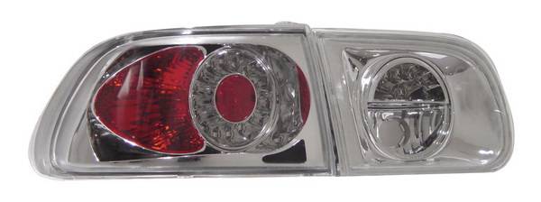 Anzo - Honda Civic HB Anzo LED Taillights - Chrome - 321036