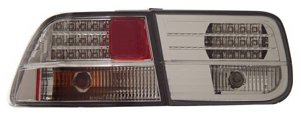 Anzo - Honda Civic 2DR Anzo LED Taillights - Chrome - 321040
