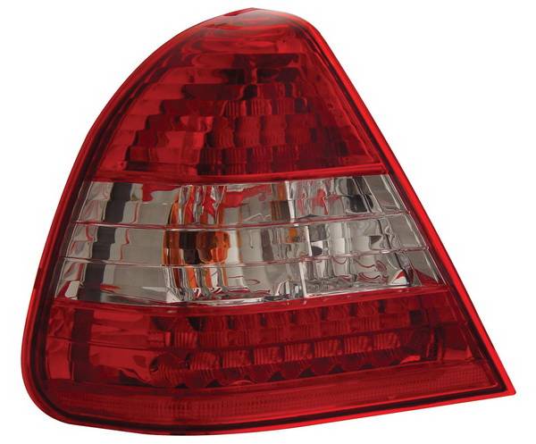 Anzo - Mercedes-Benz C Class Anzo LED Taillights - Crystal Lens - Red & Clear - 321049