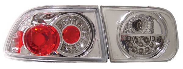 Anzo - Honda Civic 2DR & 4DR Anzo LED Taillights - Chrome - 321069