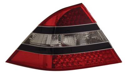 Anzo - Mercedes-Benz S Class Anzo LED Taillights - Red & Clear - Black Center - 321085