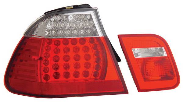 Anzo - BMW 3 Series 4DR Anzo LED Taillights - Red & Clear - 321096