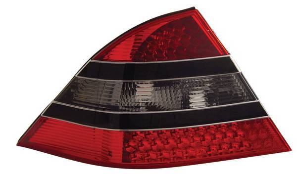 Anzo - Mercedes-Benz S Class Anzo LED Taillights - Red & Smoke - Black Center - 321118
