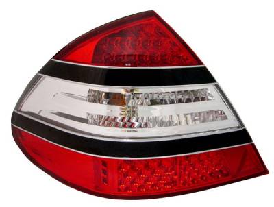 Anzo - Mercedes-Benz E Class Anzo LED Taillights - Red & Clear - Black Center - 321142