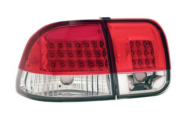 Anzo - Honda Civic 4DR Anzo LED Taillights - Red & Clear -4PC - 321155