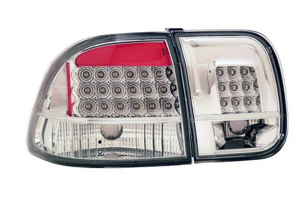 Anzo - Honda Civic 4DR Anzo LED Taillights - All Chrome - 4PC - 321156