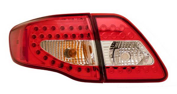 Anzo - Toyota Corolla Anzo LED Taillights - Red & Clear - 4PC - 321171