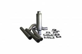 Bully Dog - Ford F250 Bully Dog Single Cat Back Exhaust Kit with Tip - Aluminized Steel - 81040