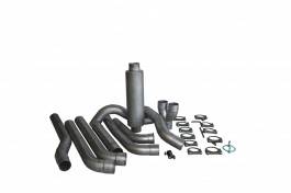 Bully Dog - Ford F250 Bully Dog Dual Turbo Back Exhaust Kit with Tip - Aluminized Steel - 81223