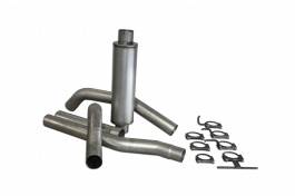 Bully Dog - Ford F250 Bully Dog Single Cat Back Exhaust Kit with Tip - Aluminized Steel - 81444