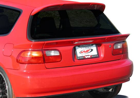 VIS Racing - Honda Civic HB VIS Racing Custom Roof Spoiler Wing with Light - 591350L