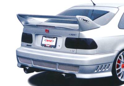 VIS Racing - Honda Civic 2DR VIS Racing Adjustable Commando Style Wing with Light - 591363L