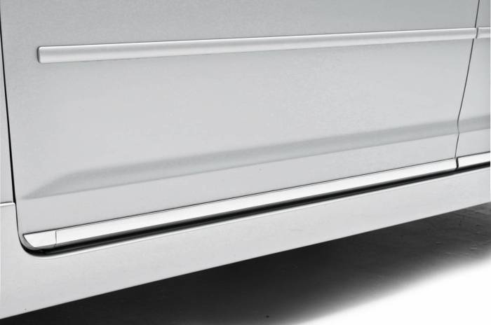 3dCarbon - Ford Fusion 3dCarbon Lower Door Moldings - Chrome Plated Stainless Steel - 4PC - 691555