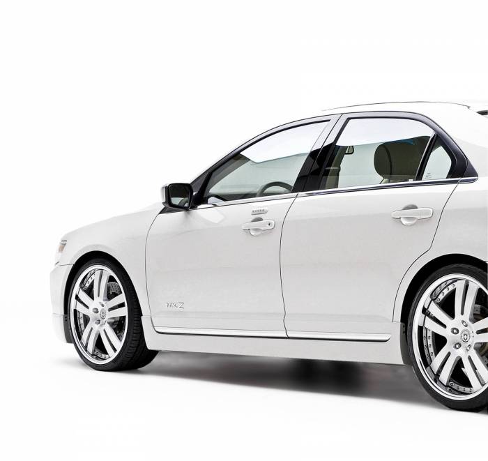 3dCarbon - Mercury Milan 3dCarbon Lower Door Moldings - Chrome Plated Stainless Steel - 4PC - 691555