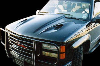 APM. - Chevrolet CK Truck APM Fiberglass Cobra Cowl Non-Functional Hood - Painted - 811010